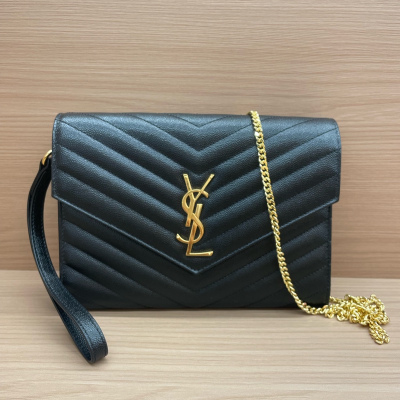 Ysl 黑金手包-5