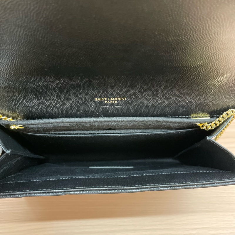Ysl 黑金手包-8