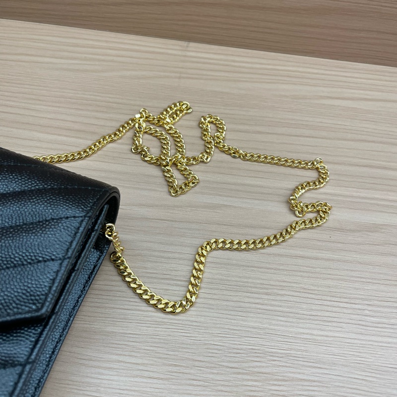 Ysl 黑金手包-10