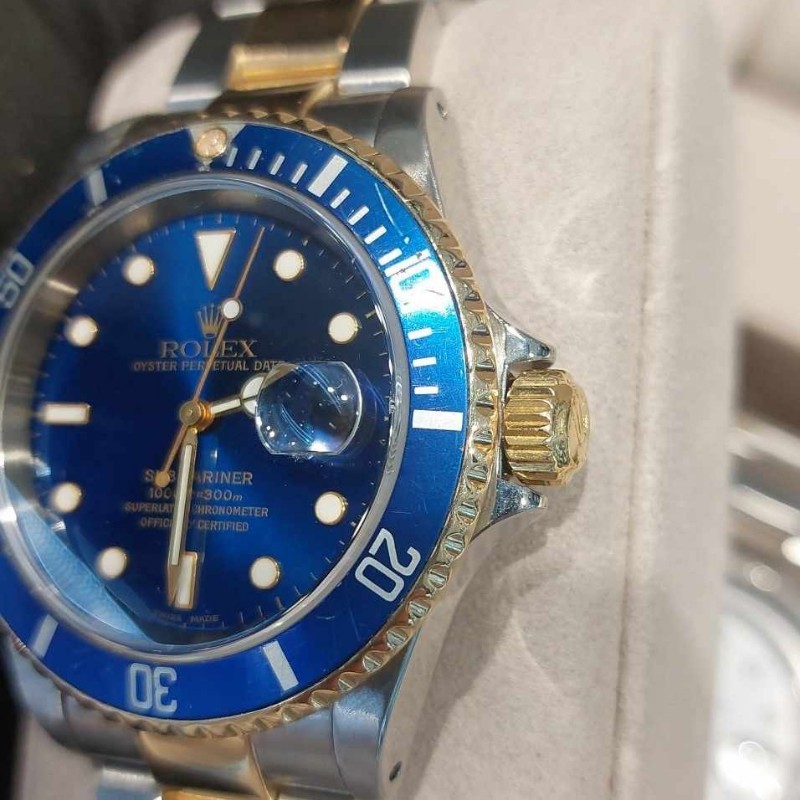 8成新 16613 防水 ROLEX Submariner Watch With Two-Tone Steel Bracelet (思英vit)-1