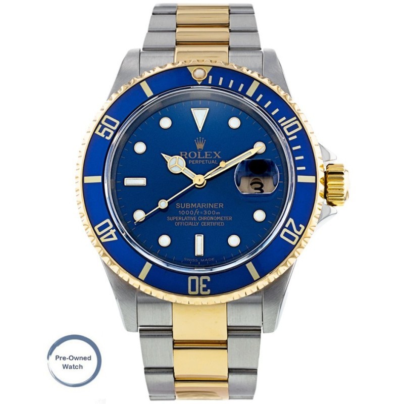 8成新 16613 防水 ROLEX Submariner Watch With Two-Tone Steel Bracelet (思英vit)-2