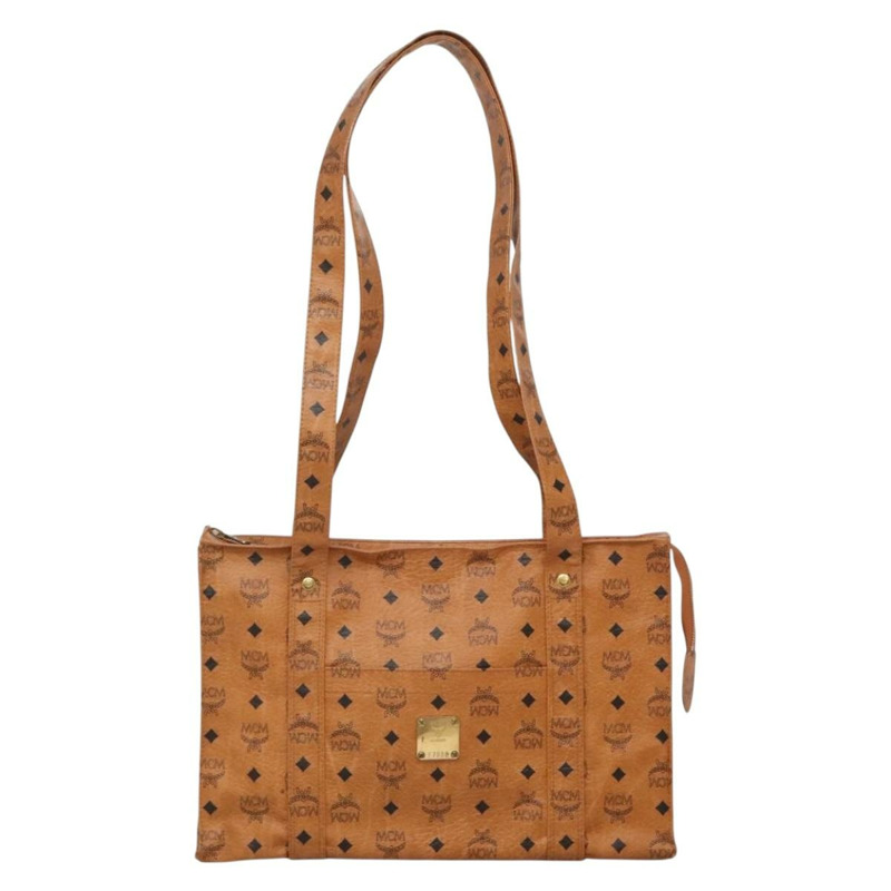 【日本直送】MCM Logoogram Vicetos 單肩包 PVC 皮革 棕色 金色 正品 134128-1