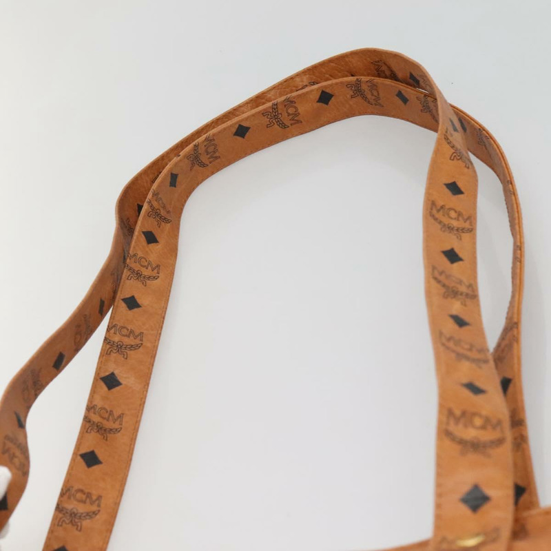 【日本直送】MCM Logoogram Vicetos 單肩包 PVC 皮革 棕色 金色 正品 134128-7