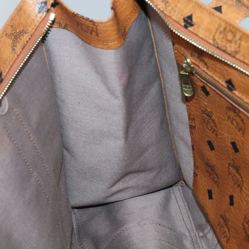 【日本直送】MCM Logoogram Vicetos 單肩包 PVC 皮革 棕色 金色 正品 134128-17