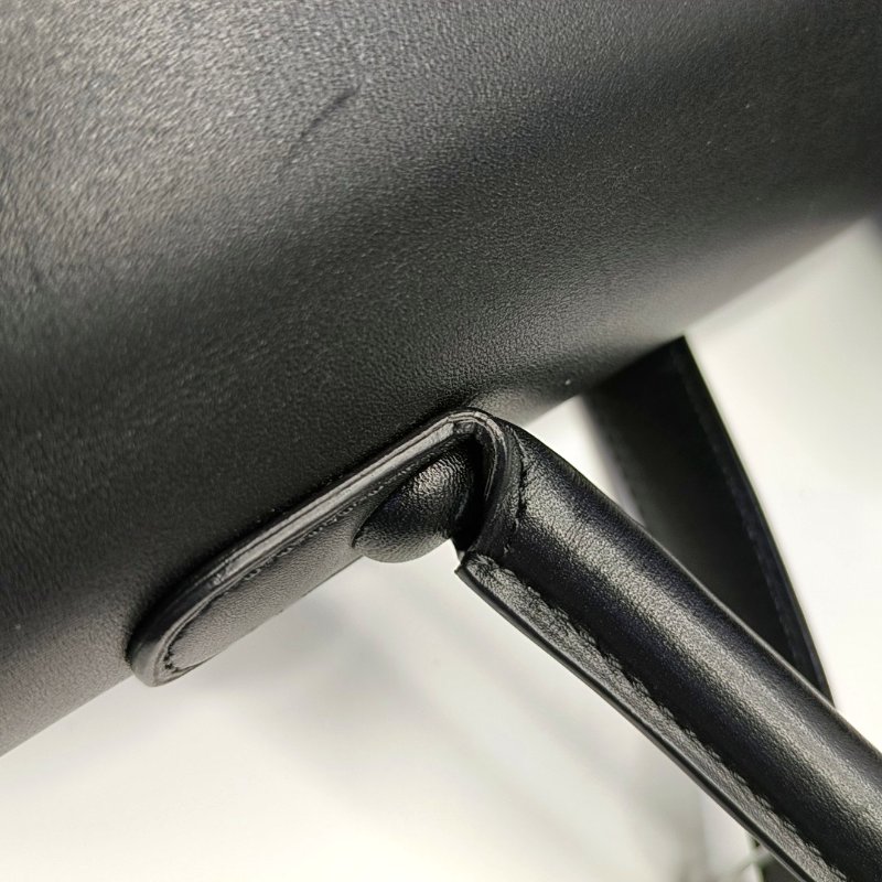 DELVAUX Brillant 中號 黑色牛皮單肩包手提包 金色五金 可拆卸肩帶-13