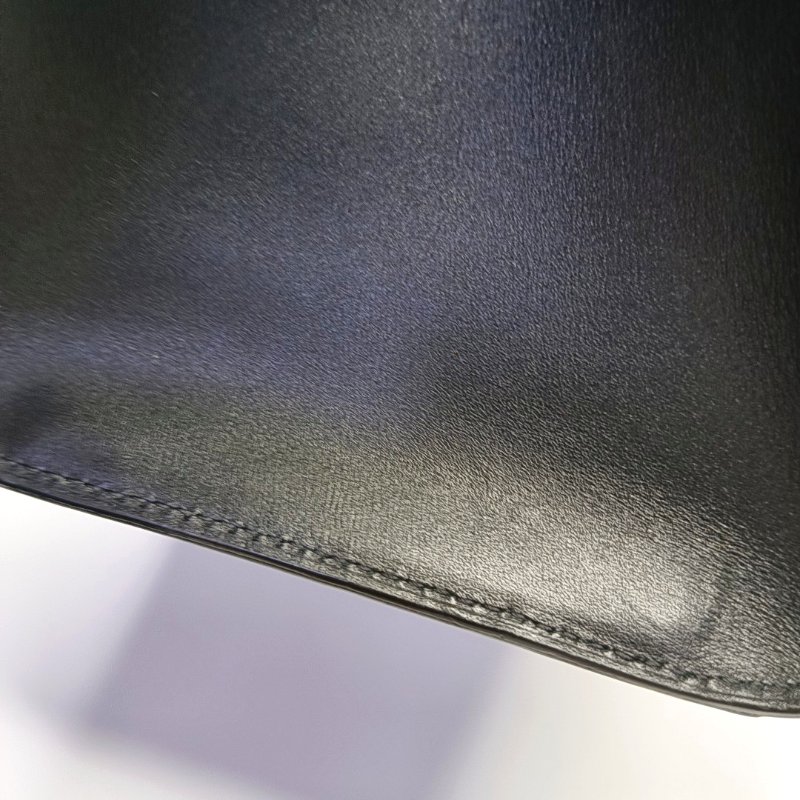 DELVAUX Brillant 中號 黑色牛皮單肩包手提包 金色五金 可拆卸肩帶-14