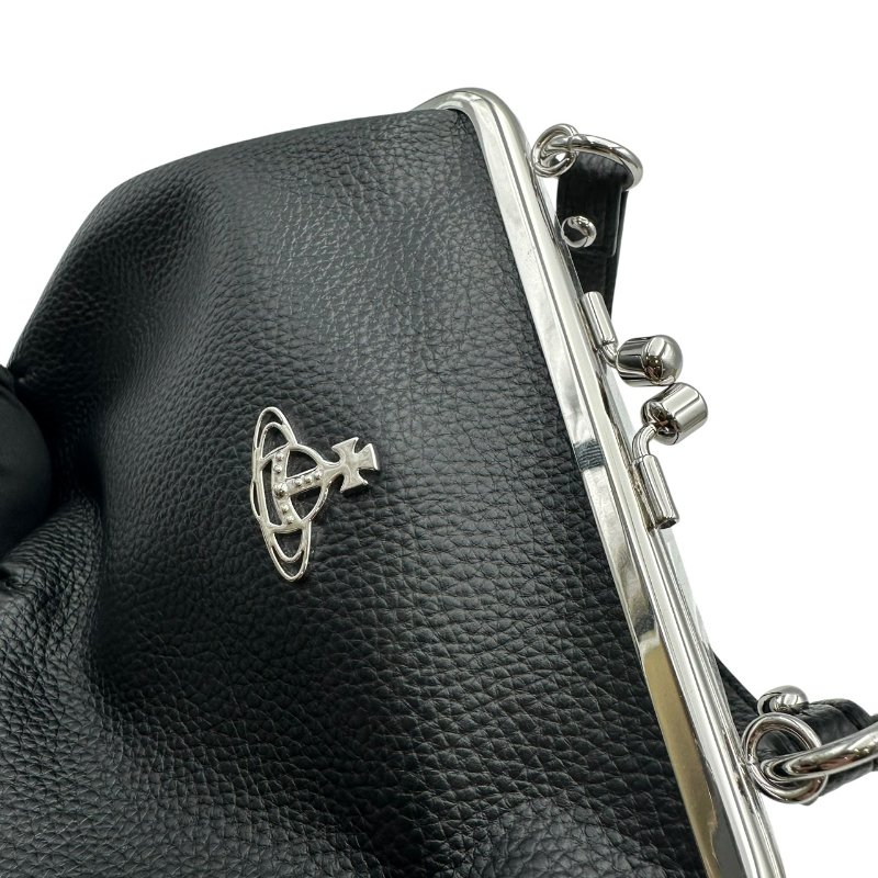 【美收精品】vivienne westwood 黑色銀鍊單肩包 B-745【隔月月中將轉賣至日本 上架期限30天】-7