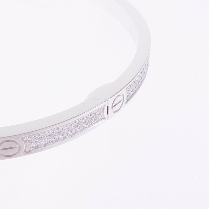 CARTIER 18K白金Love Bracelet Small Model鑽石手鐲Cartier#18-6