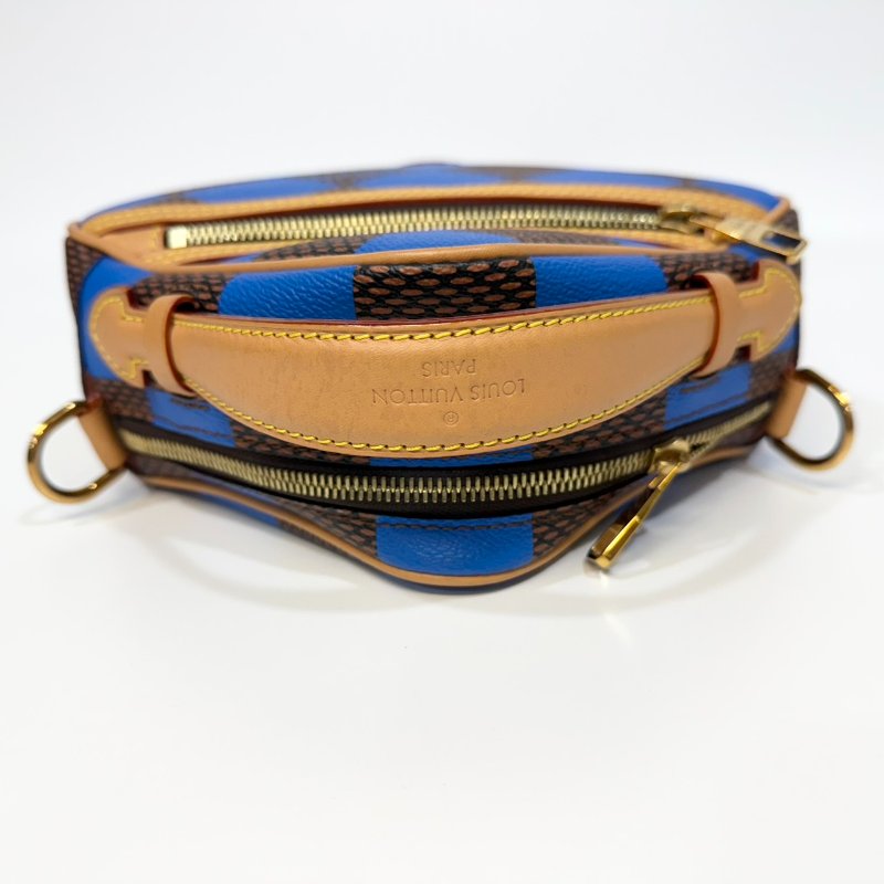 LV棋盤格藍棕色Chess Messenger郵差包N40547-11