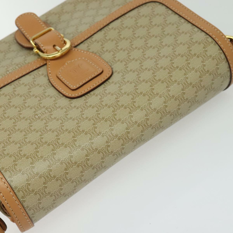 【日本直送】CELINE Macadam帆布肩背包 米色 金色 正品 139137-5