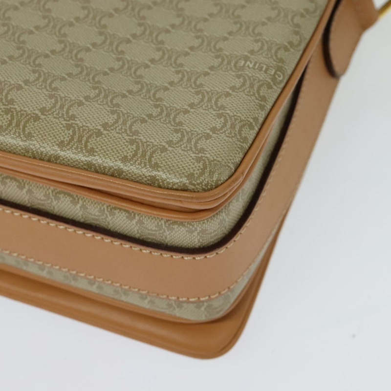 【日本直送】CELINE Macadam帆布肩背包 米色 金色 正品 139137-15