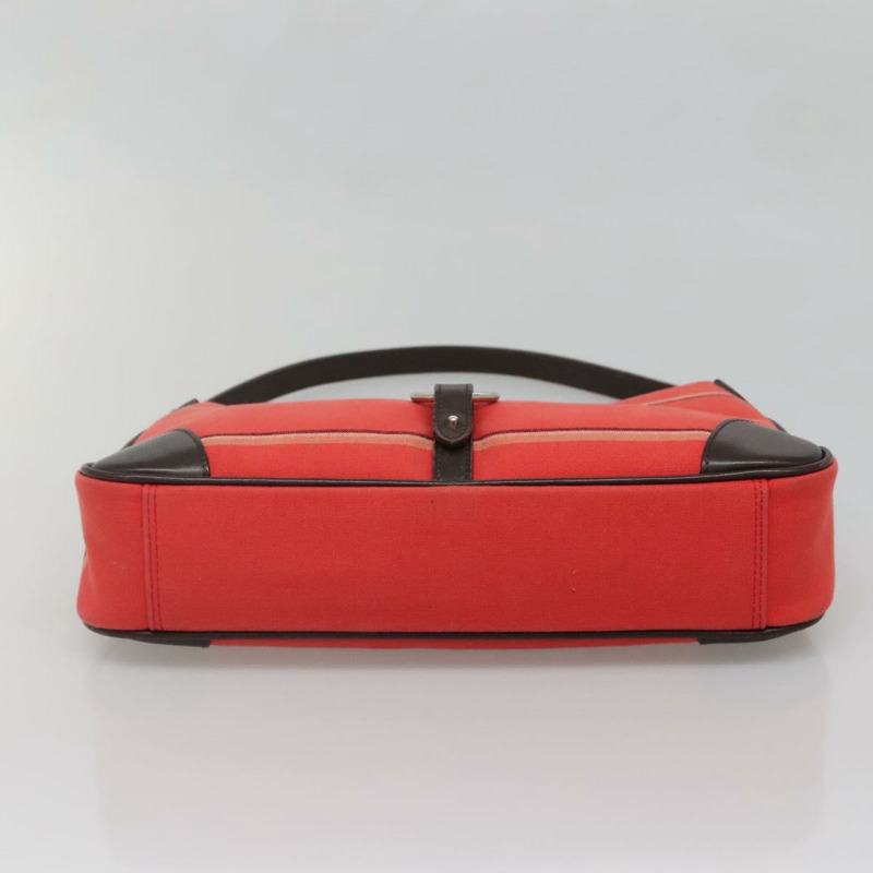 【日本直送】BURBERRY Nova 格紋藍標單肩包帆布紅銀色正品 138283-4