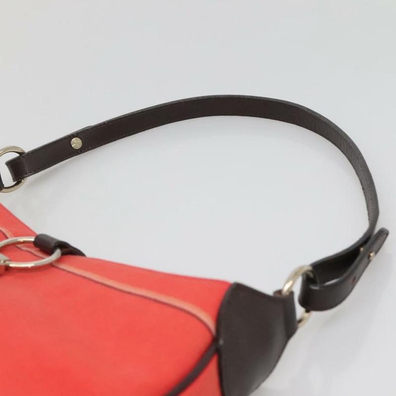 【日本直送】BURBERRY Nova 格紋藍標單肩包帆布紅銀色正品 138283-7