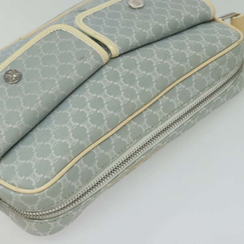 【日本直送】CELINE Macadam 帆布肩包淺藍色銀色正品 138328-5