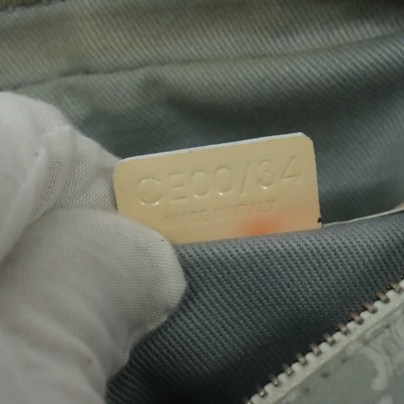 【日本直送】CELINE Macadam 帆布肩包淺藍色銀色正品 138328-11