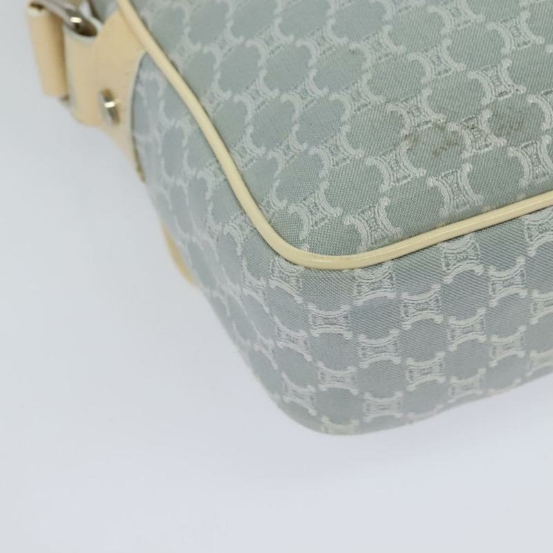 【日本直送】CELINE Macadam 帆布肩包淺藍色銀色正品 138328-14