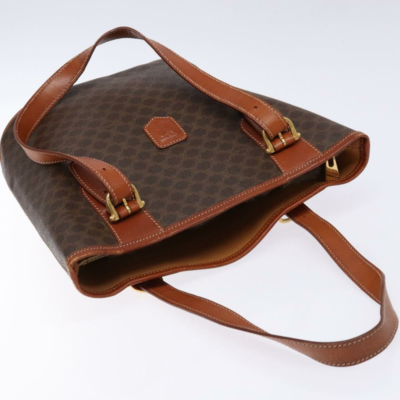 【日本直送】CELINE Macadam 帆布托特包 PVC 棕金色 正品 138457-5