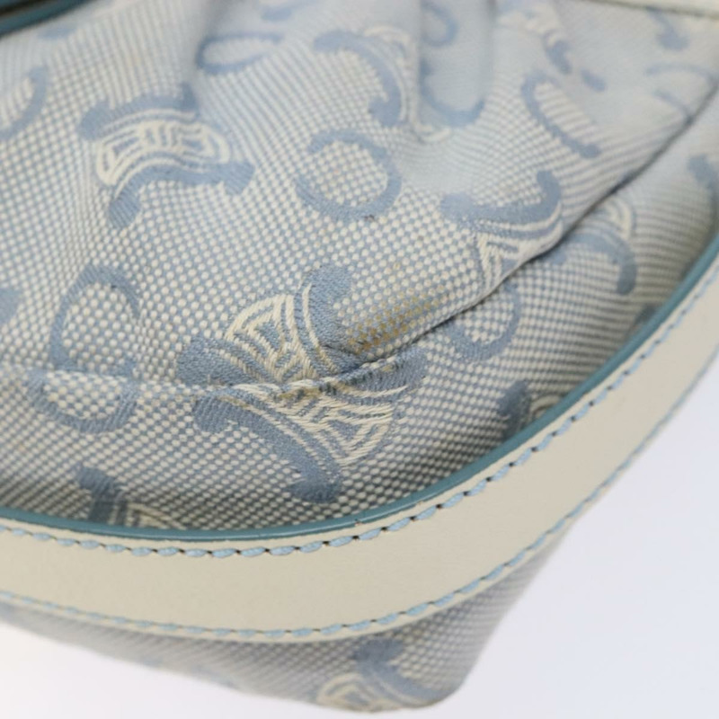 【日本直送】CELINE C Macadam 帆布肩包淺藍色金色正品 138819-8