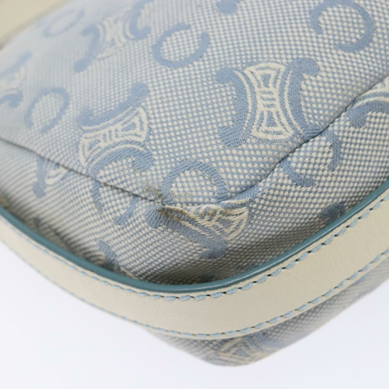 【日本直送】CELINE C Macadam 帆布肩包淺藍色金色正品 138819-15