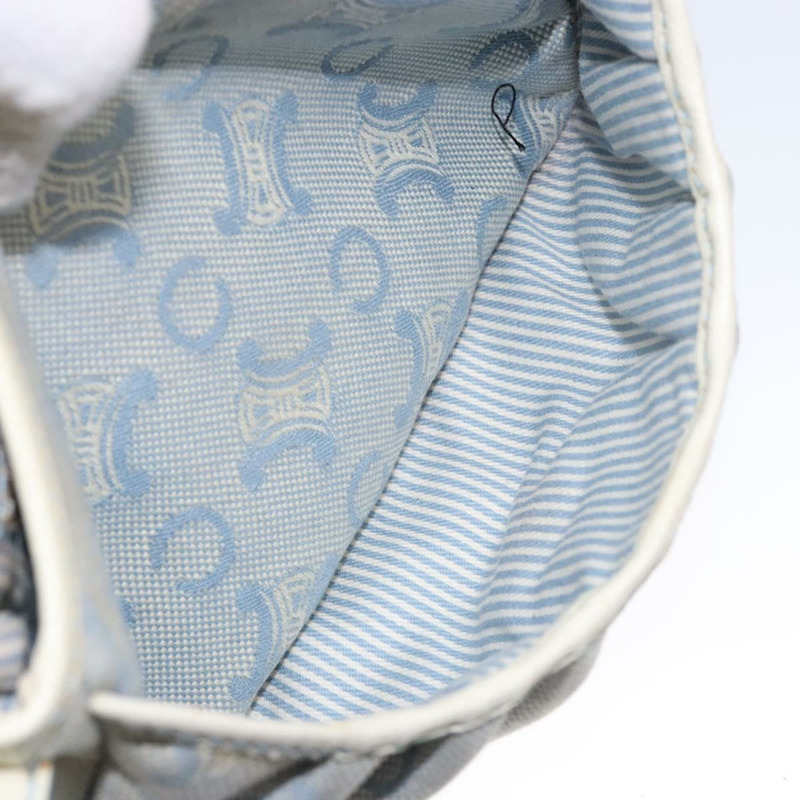 【日本直送】CELINE C Macadam 帆布肩包淺藍色金色正品 138819-21