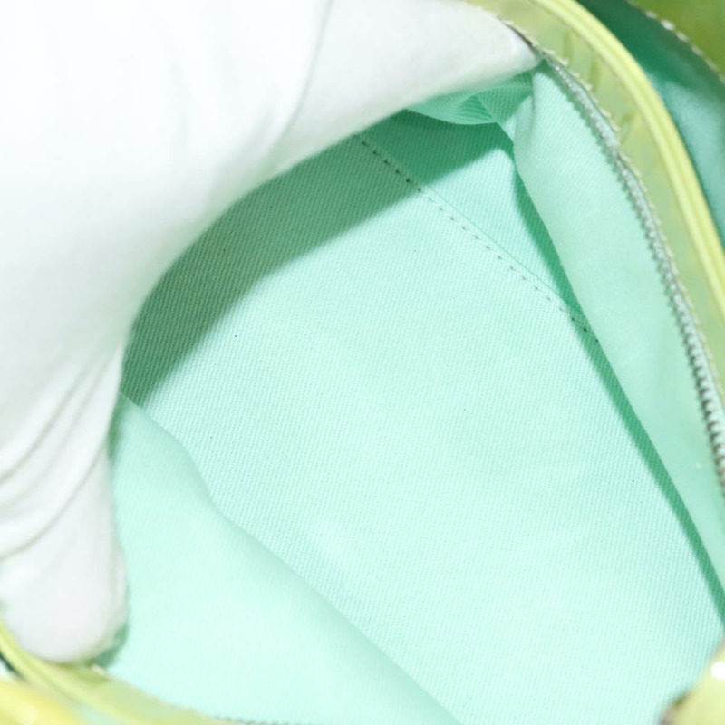 【日本直送】香奈兒 Matelasse 鏈條托特包 漆皮 綠色 銀色 CC 正品 139353-10