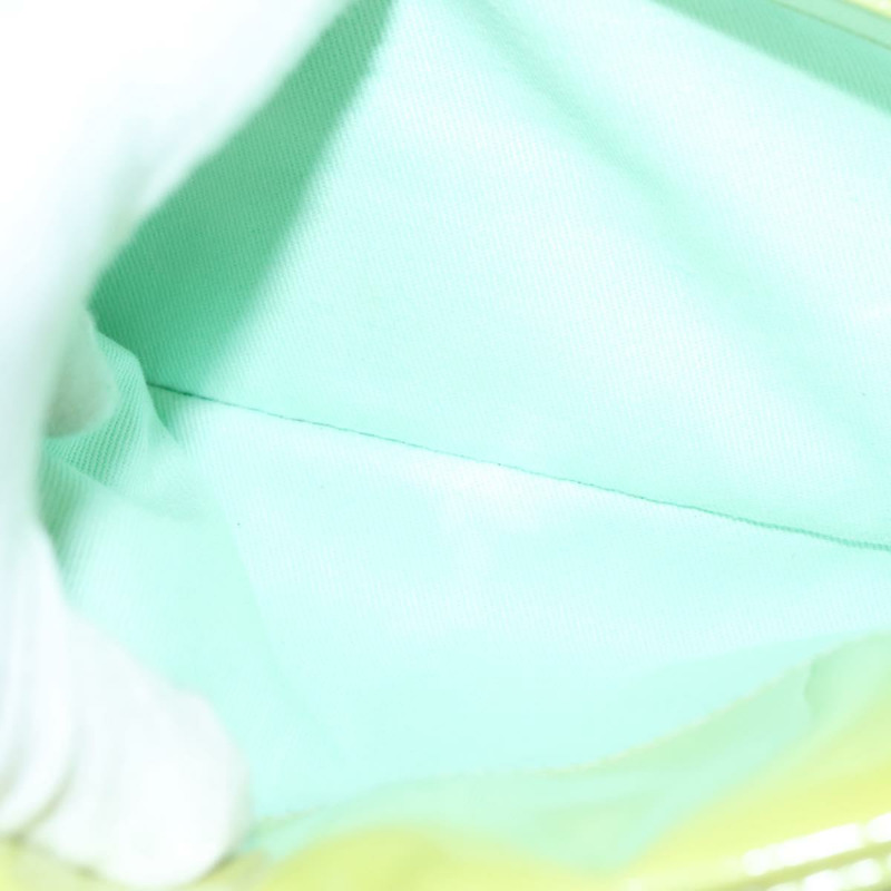 【日本直送】香奈兒 Matelasse 鏈條托特包 漆皮 綠色 銀色 CC 正品 139353-21