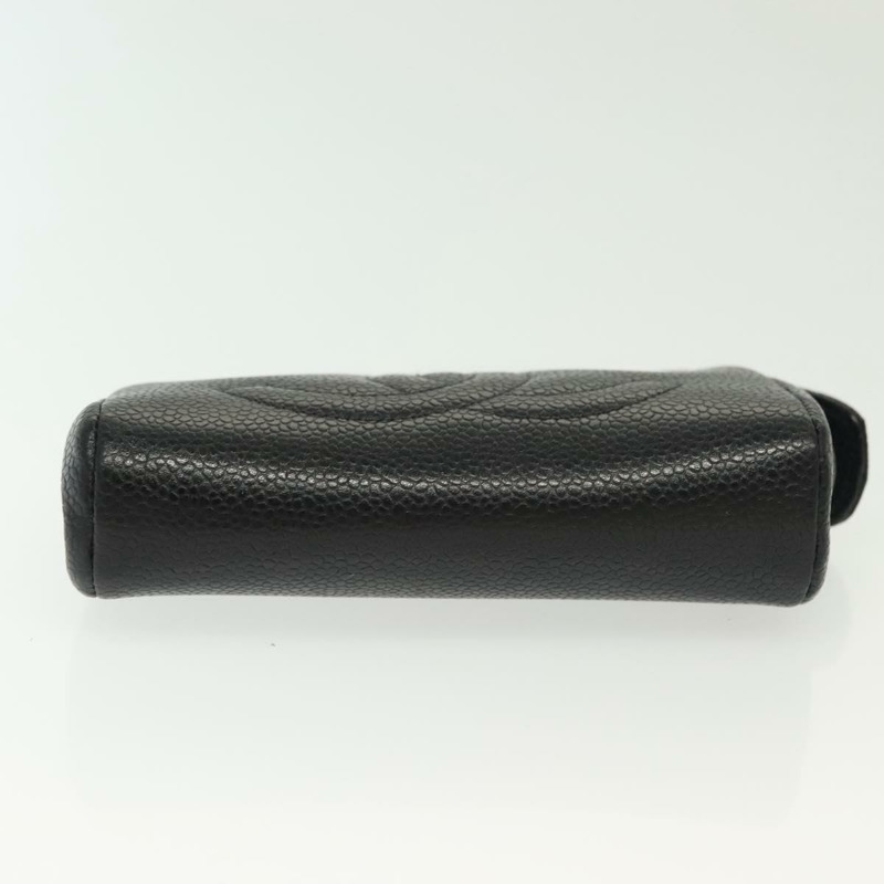 【日本直送】香奈兒魚子醬皮黑金CC標誌手拿包 Auth bs28771-5