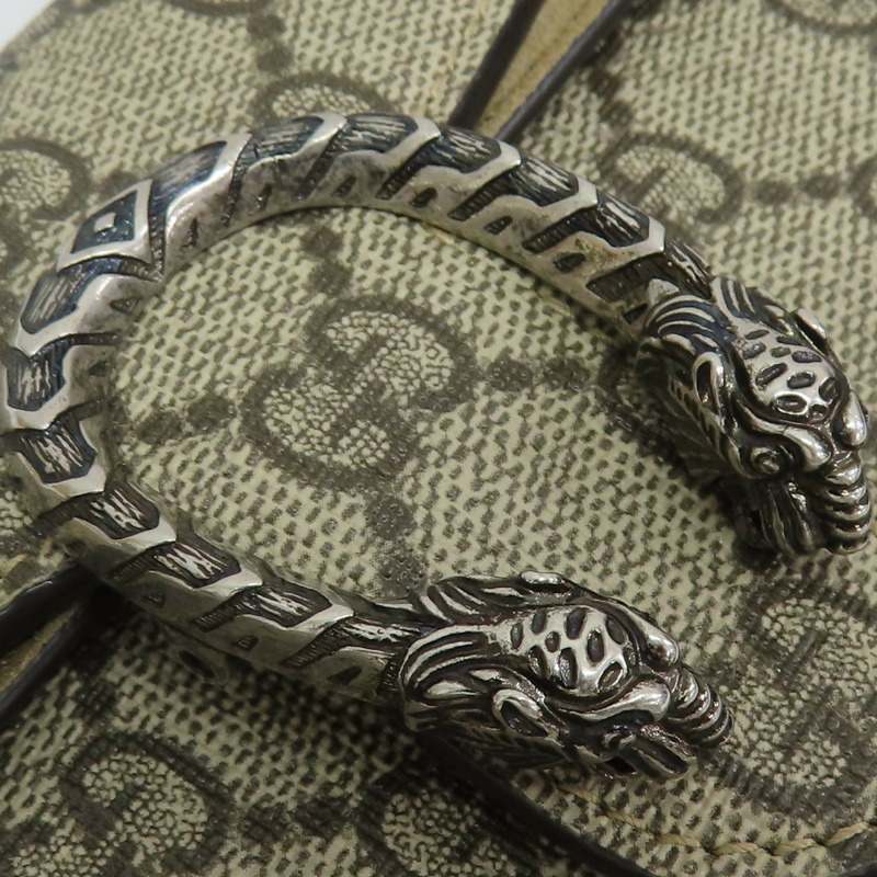 烏木色 GG Supreme帆布 Dionysus 肩背包 476432-11