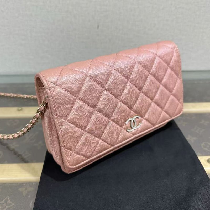 ✨CHANEL 幻彩粉貝母扣woc肩背斜背包 19*12*4 98新配件塵袋盒子保卡-1