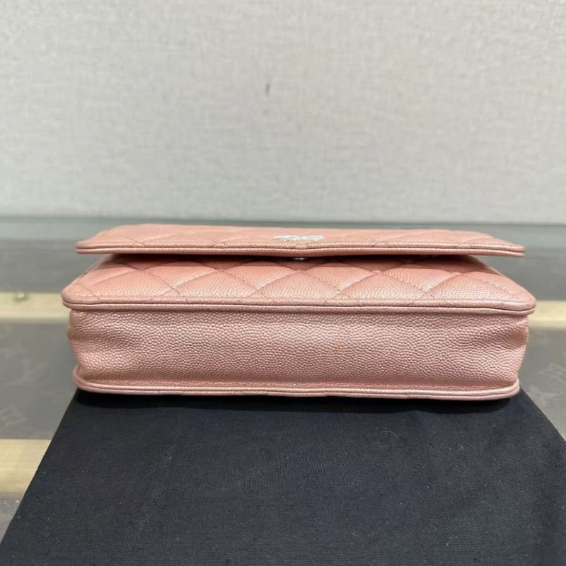 ✨CHANEL 幻彩粉貝母扣woc肩背斜背包 19*12*4 98新配件塵袋盒子保卡-3