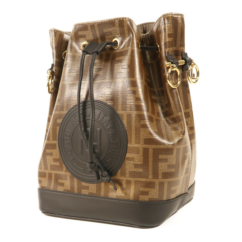 FENDI 塗層帆布MON TRESOR金扣肩背袋-2