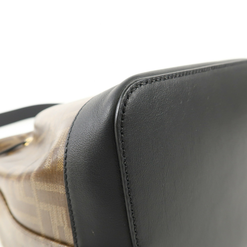 FENDI 塗層帆布MON TRESOR金扣肩背袋-7