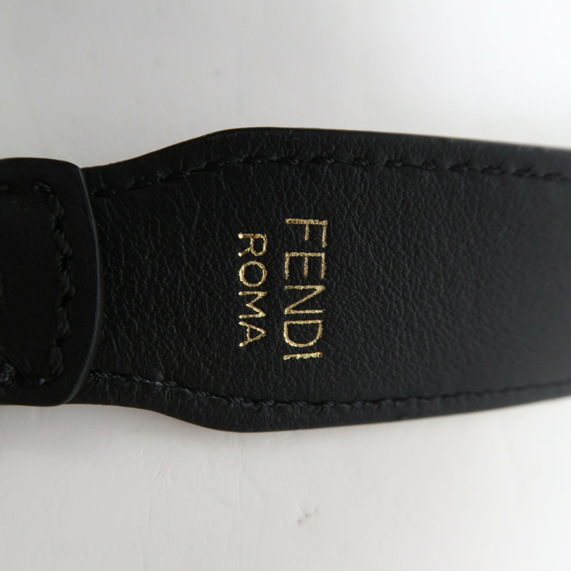 FENDI 塗層帆布MON TRESOR金扣肩背袋-9