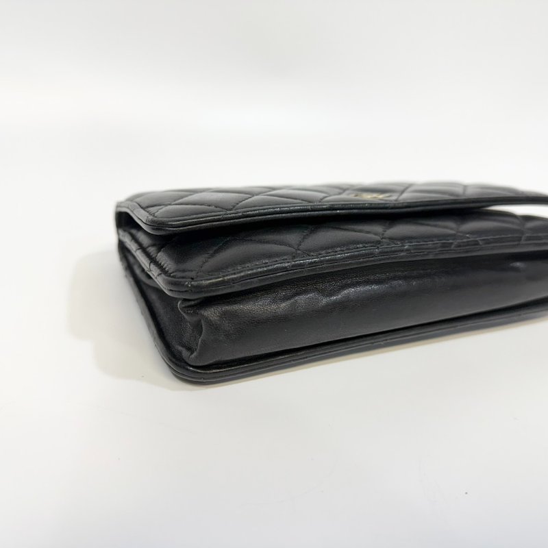 CHANEL黑金羊皮經典Coco系列WOC A33814-5