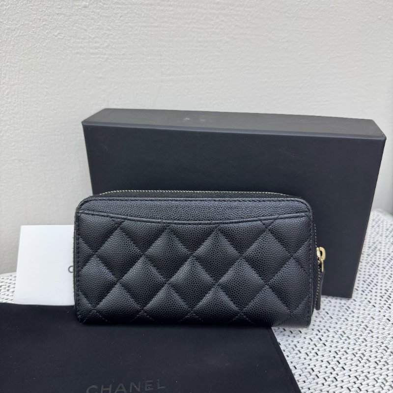 Chanel 黑金荔枝中夾-2