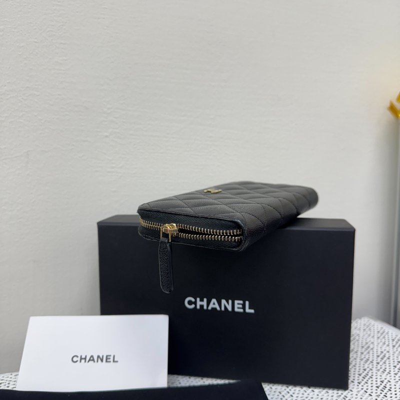 Chanel 黑金荔枝中夾-7