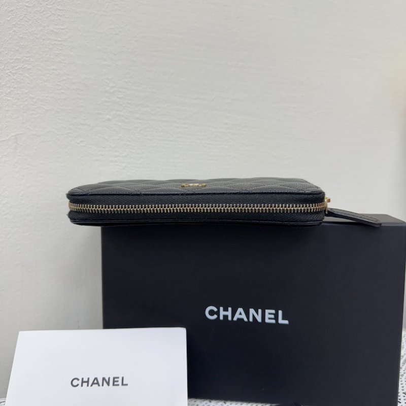 Chanel 黑金荔枝中夾-8
