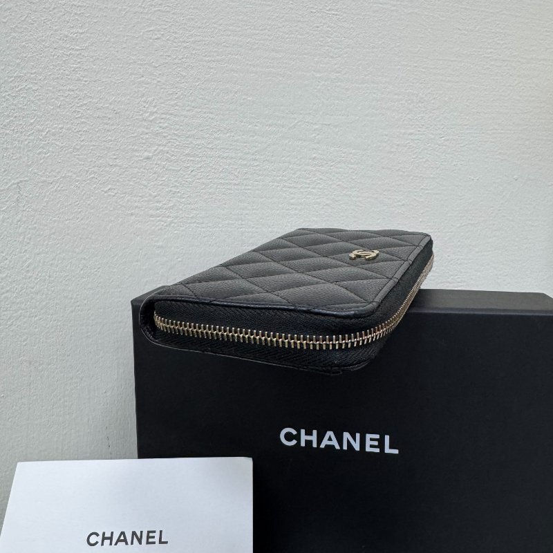 Chanel 黑金荔枝中夾-9