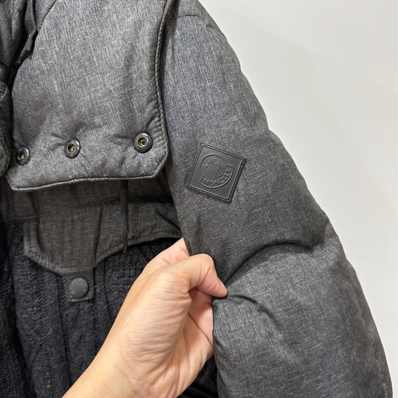 moncler 深灰色 毛線 羽絨外套 外套 夾克 風衣-3