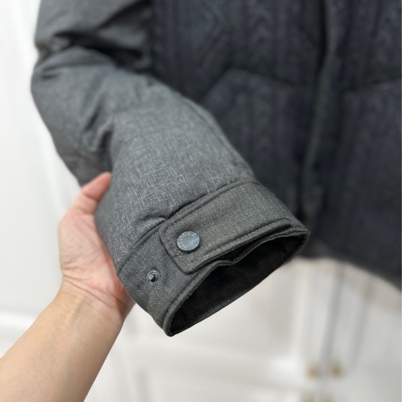 moncler 深灰色 毛線 羽絨外套 外套 夾克 風衣-4