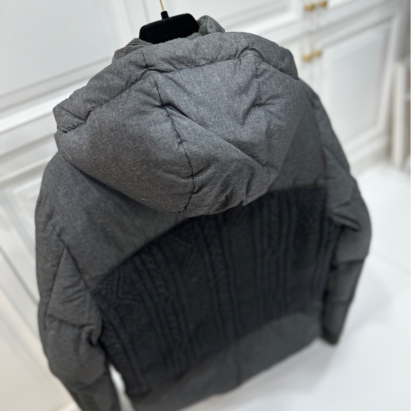 moncler 深灰色 毛線 羽絨外套 外套 夾克 風衣-6