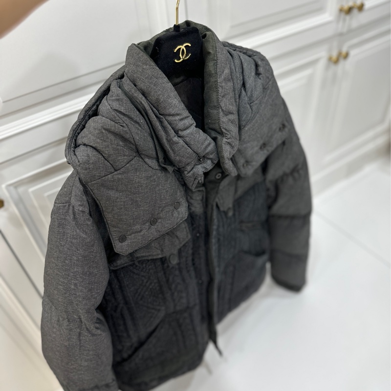 moncler 深灰色 毛線 羽絨外套 外套 夾克 風衣-7