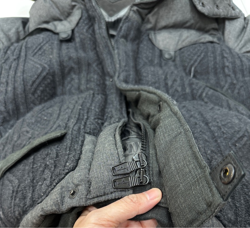 moncler 深灰色 毛線 羽絨外套 外套 夾克 風衣-17