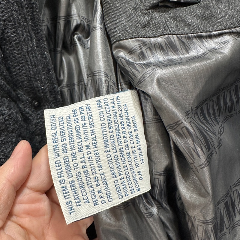 moncler 深灰色 毛線 羽絨外套 外套 夾克 風衣-21