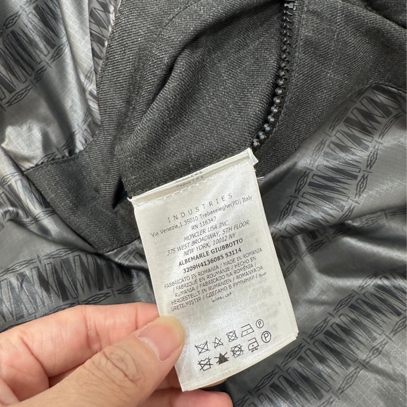 moncler 深灰色 毛線 羽絨外套 外套 夾克 風衣-23