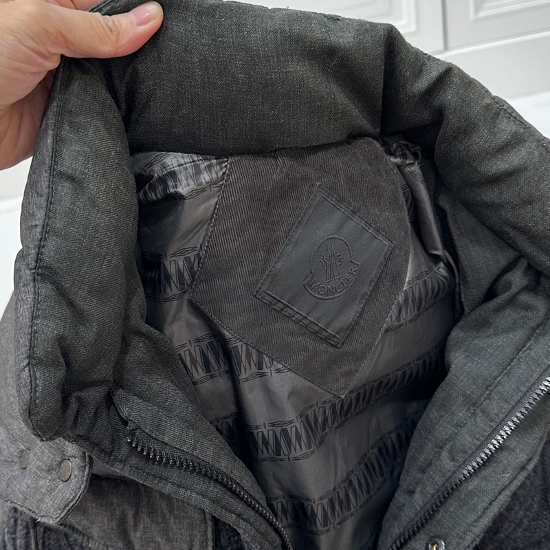 moncler 深灰色 毛線 羽絨外套 外套 夾克 風衣-27