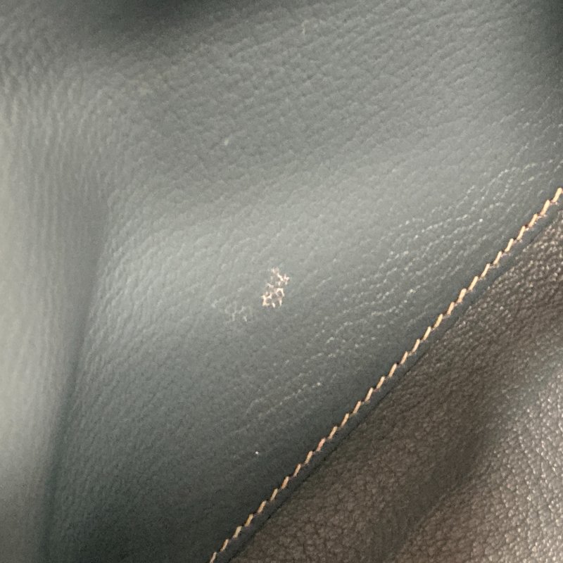 HERMES 愛馬仕 KELLY 32 外縫 🄸刻 皮革 手提包 藍色 銀釦-14