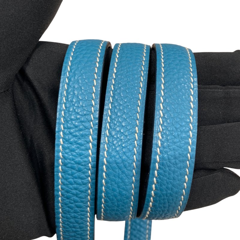 HERMES 愛馬仕 KELLY 32 外縫 🄸刻 皮革 手提包 藍色 銀釦-25