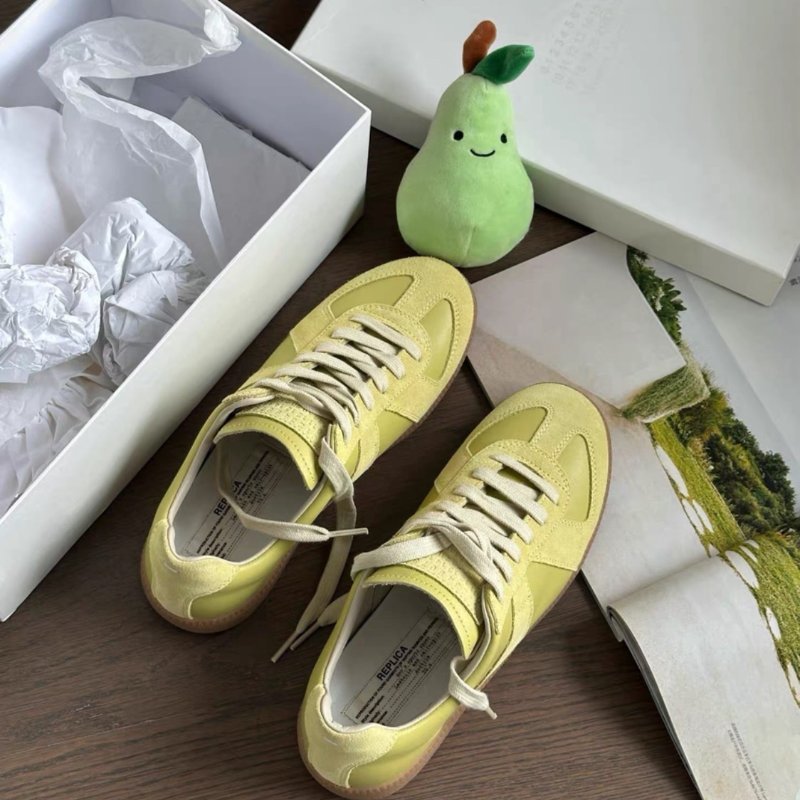 maison margiela 馬吉拉 replica茴香綠德訓鞋低筒鞋38號 全新配件鞋盒塵袋-2