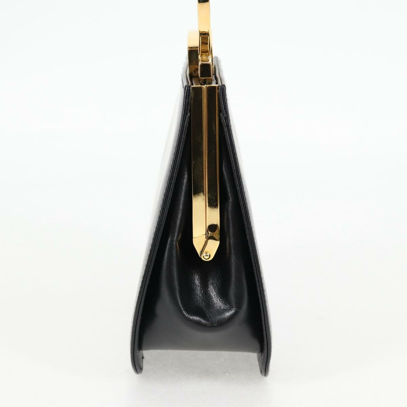 【日本直送】Salvatore Ferragamo Gancini 手提包 皮革 黑金 正品 136667V-2